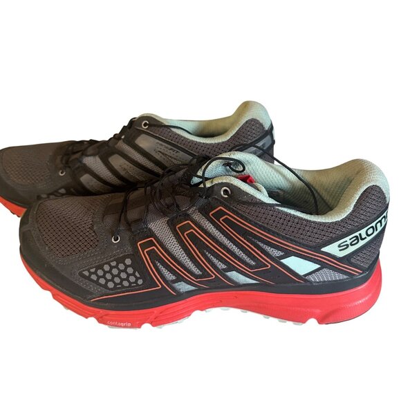 Salomon gray blue and red sneakers size 8 - Picture 1 of 9